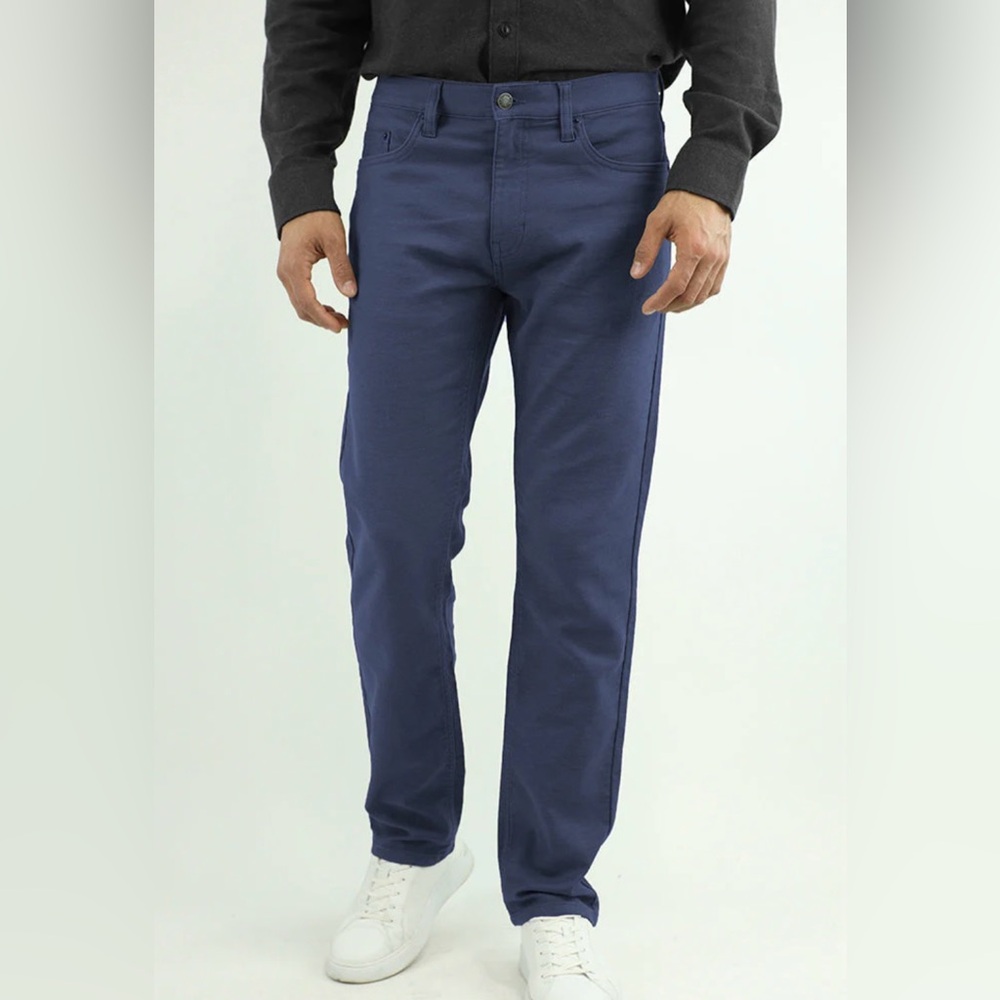 Jachs Men's Stretch Straight Fit 5 Pocket Pant in color Navy